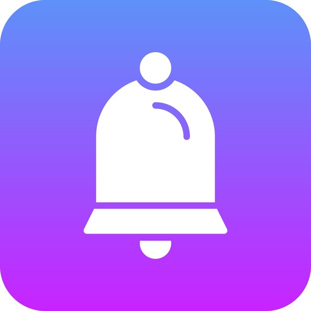 Ilustración del icono vectorial de la campana del conjunto de iconos del Año Nuevo