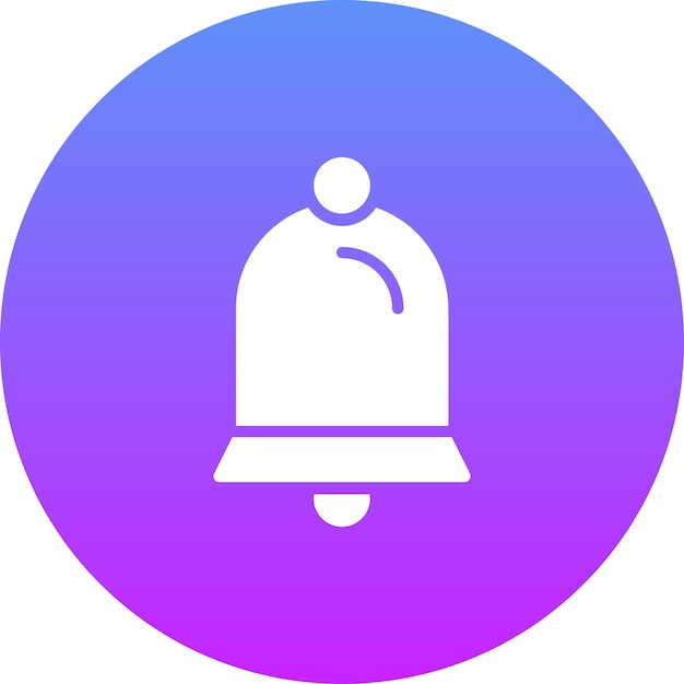 Ilustración del icono vectorial de la campana del conjunto de iconos del Año Nuevo