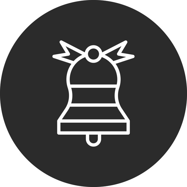 Ilustración del icono vectorial de la campana del cumpleaños del conjunto de iconos del cumpleaño