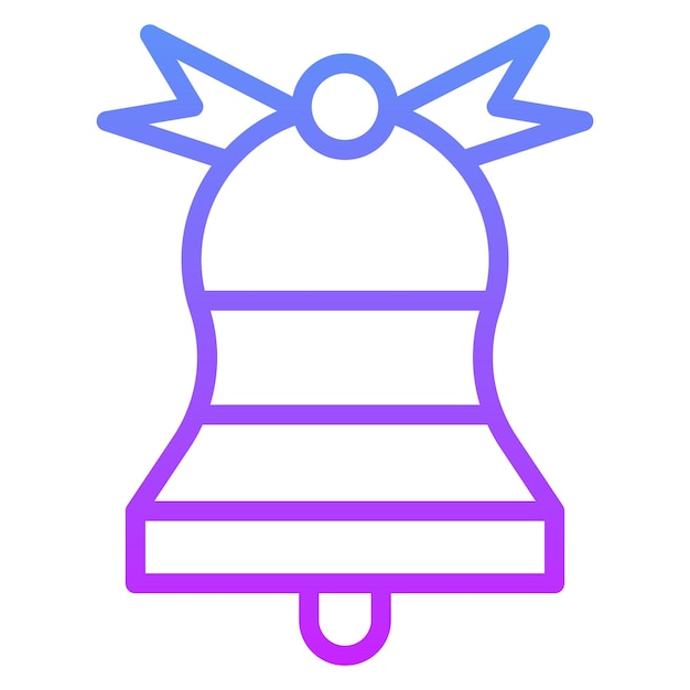 Ilustración del icono vectorial de la campana del cumpleaños del conjunto de iconos del cumpleaño