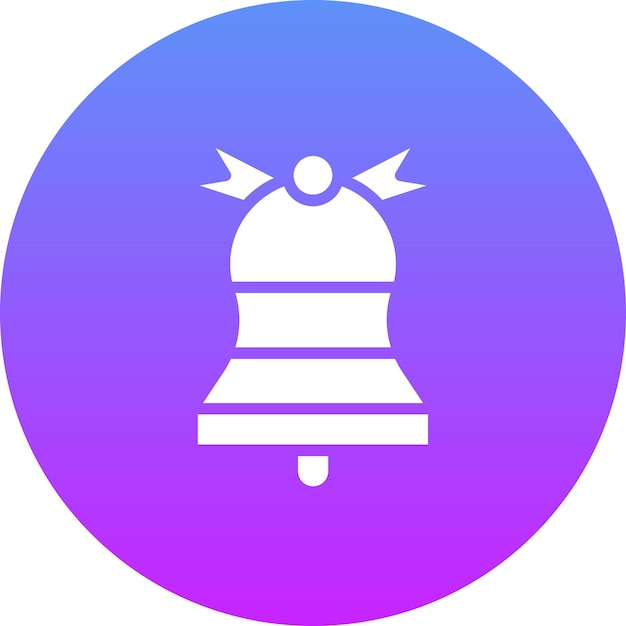 Ilustración del icono vectorial de la campana del cumpleaños del conjunto de iconos del cumpleaño