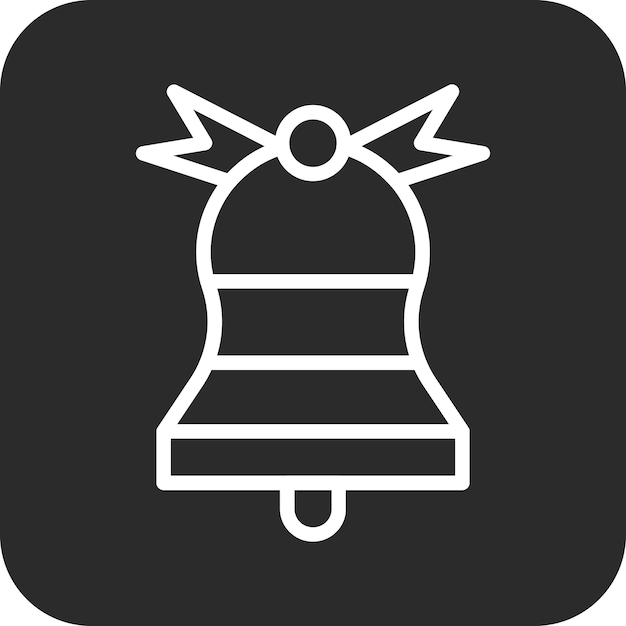 Ilustración del icono vectorial de la campana del cumpleaños del conjunto de iconos del cumpleaño