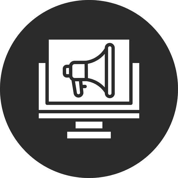 Ilustración del icono vectorial de la campaña digital del conjunto de iconos de marketing