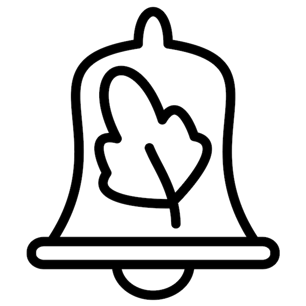Vector ilustración del icono vectorial de la campana de otoño del conjunto de iconos de otoño