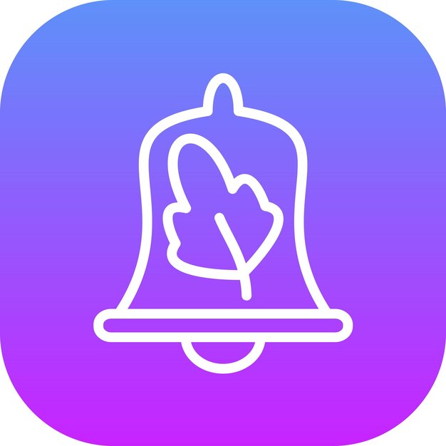 Ilustración del icono vectorial de la campana de otoño del conjunto de iconos de otoño
