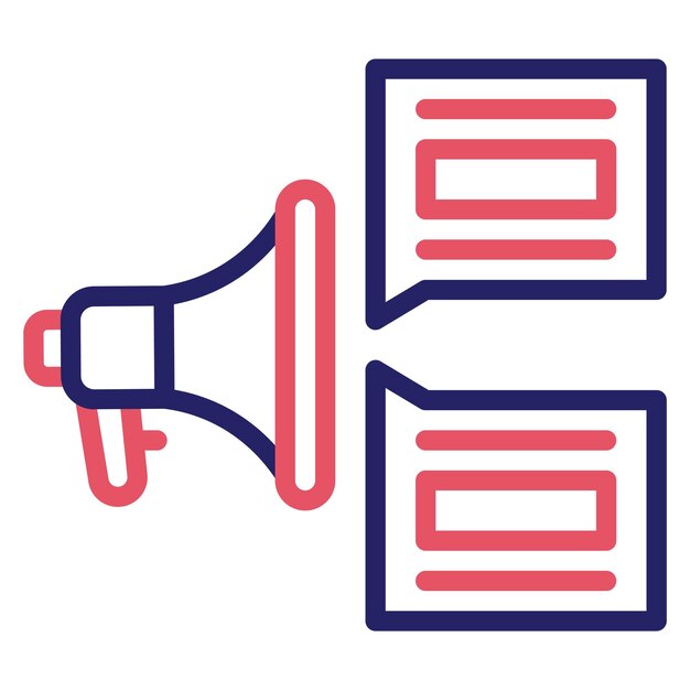 Ilustración del icono vectorial de la campaña publicitaria del conjunto de iconos de marketing
