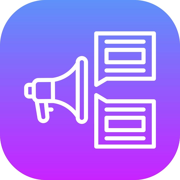 Ilustración del icono vectorial de la campaña publicitaria del conjunto de iconos de marketing