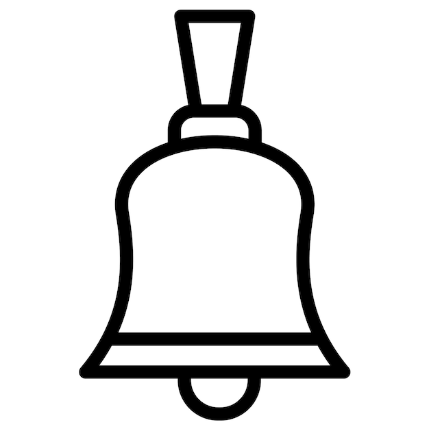 Ilustración del icono vectorial de las campanas del conjunto de iconos de invierno