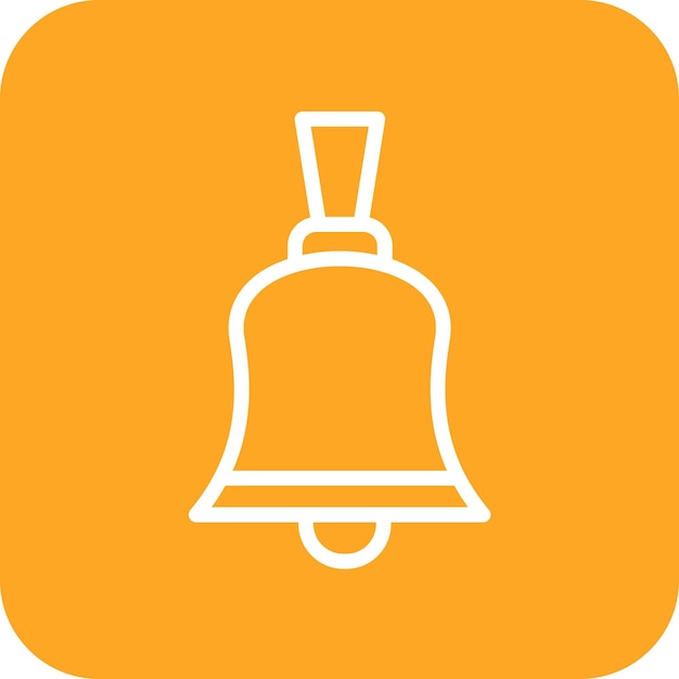 Ilustración del icono vectorial de las campanas del conjunto de iconos de invierno