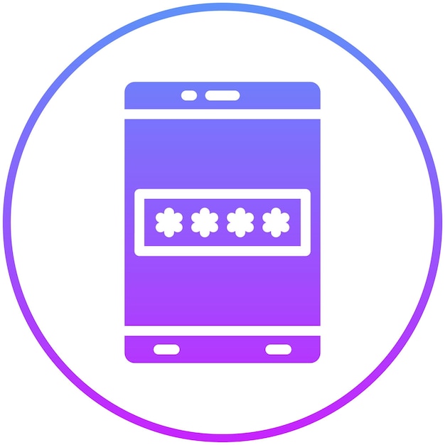 Ilustración del icono vectorial del campo de contraseña del conjunto de iconos de redes y intercambio de datos