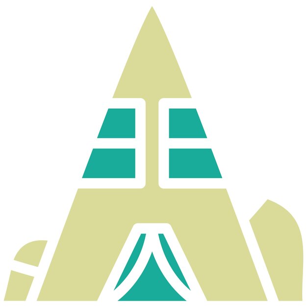 Ilustración del icono vectorial del campo del desierto del iconset del desierto