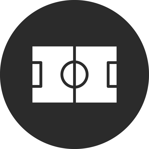 Ilustración del icono vectorial del campo de fútbol del conjunto de iconos de entretenimiento