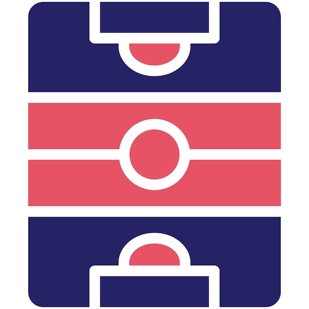 Ilustración del icono vectorial del campo de hockey del icono de los Juegos Olímpicos