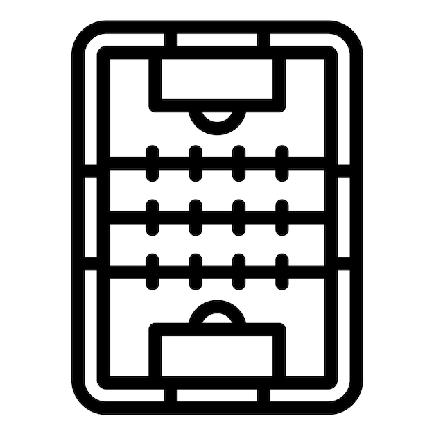 Ilustración del icono vectorial de campo de rugby del conjunto de iconos de rugby