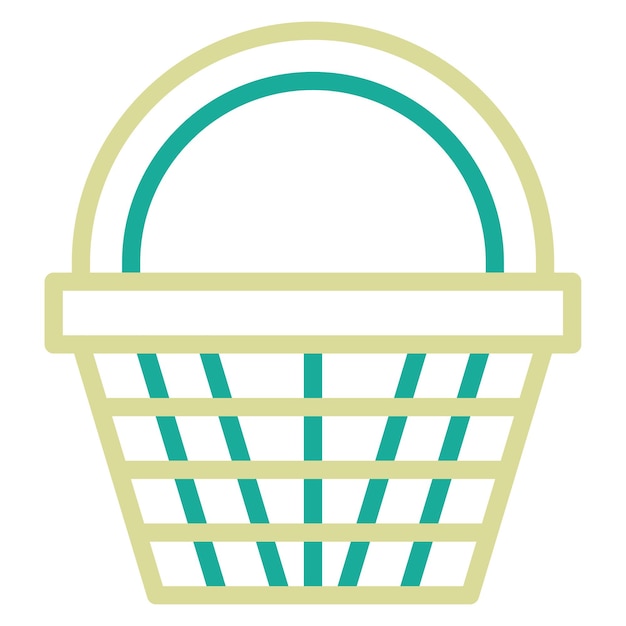 Ilustración del icono vectorial de la canasta de compras del conjunto de iconos del centro comercial