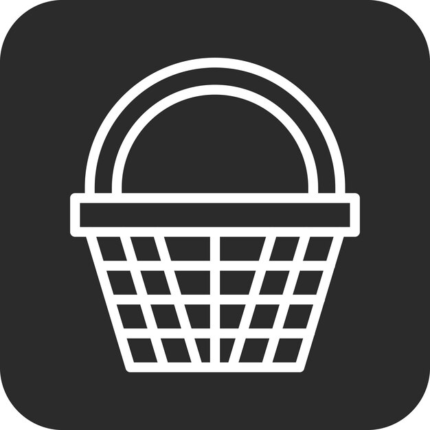 Ilustración del icono vectorial de la canasta de compras del conjunto de iconos del centro comercial