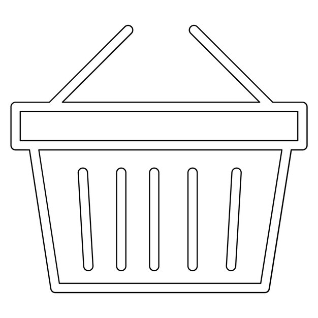 Ilustración del icono vectorial de la canasta del conjunto de iconos de agricultura