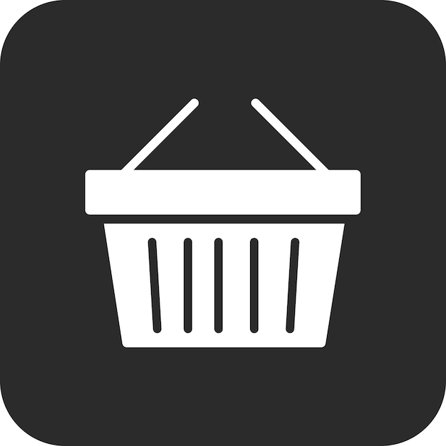 Ilustración del icono vectorial de la canasta del conjunto de iconos de agricultura