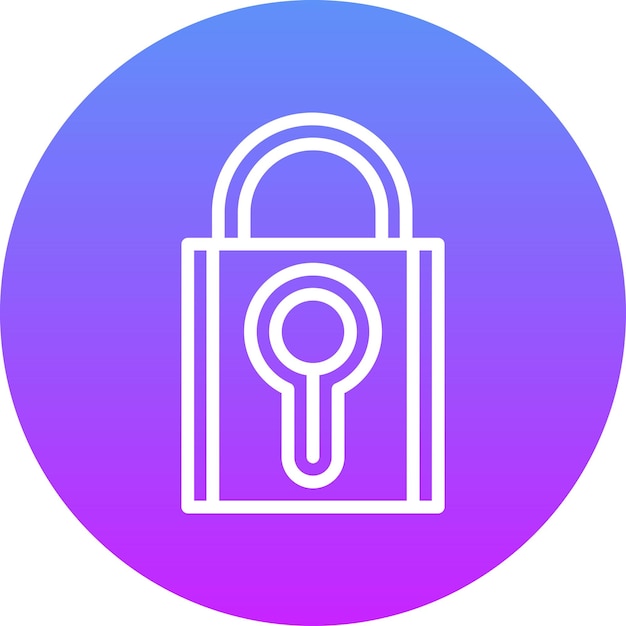 Ilustración del icono vectorial del candado del conjunto de iconos del hogar inteligente