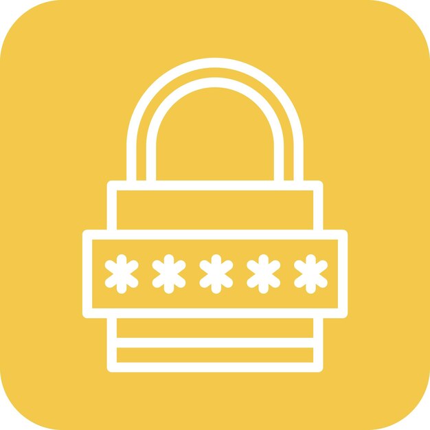 Ilustración del icono vectorial del candado del conjunto de iconos de Pirata