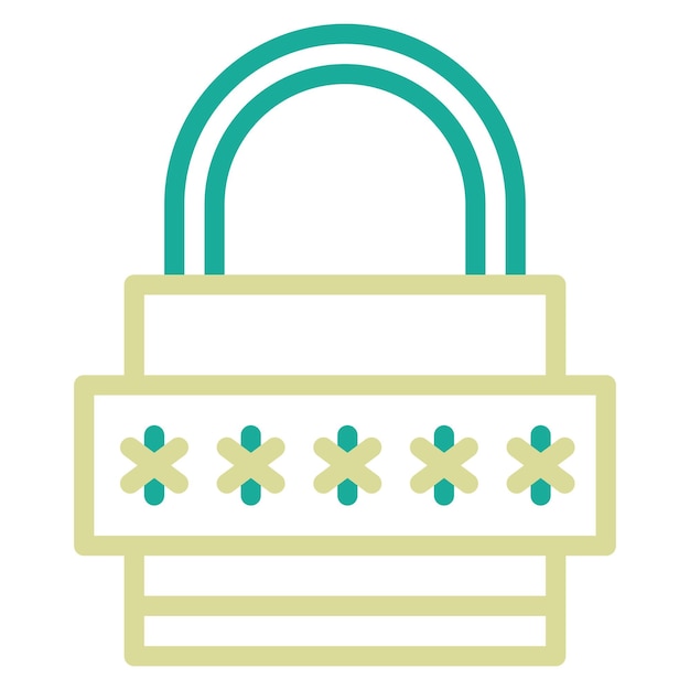 Ilustración del icono vectorial del candado del conjunto de iconos de Pirata