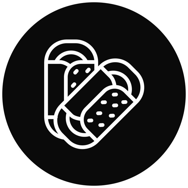 Ilustración del icono vectorial de Cannoli del conjunto de iconos de Italia