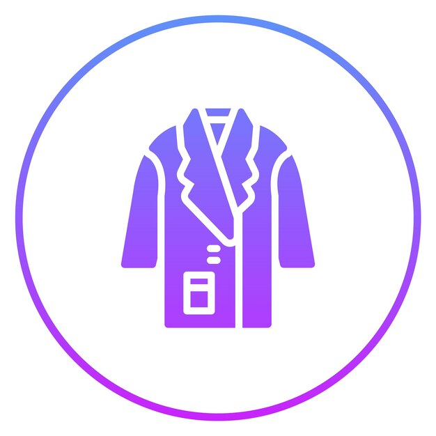 Ilustración del icono vectorial de la capa larga de invierno del conjunto de iconos de invierno