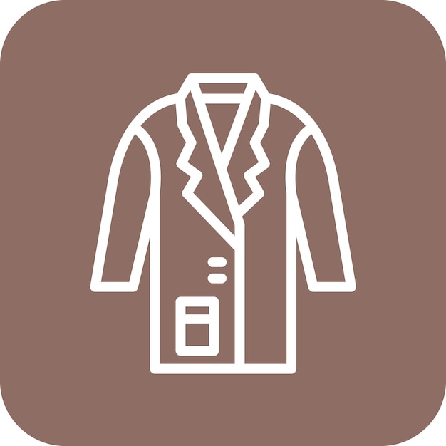 Ilustración del icono vectorial de la capa larga de invierno del conjunto de iconos de invierno