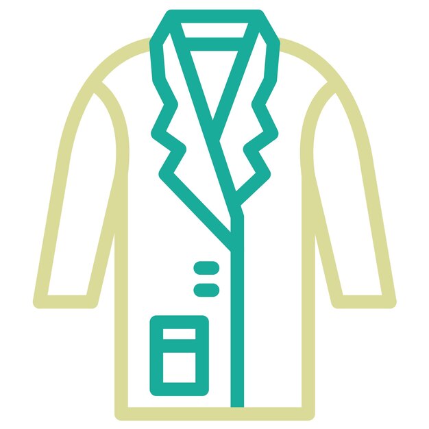 Ilustración del icono vectorial de la capa larga de invierno del conjunto de iconos de invierno