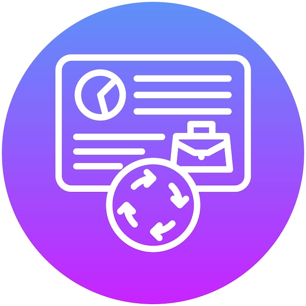 Ilustración del icono vectorial de capacitación de actualización del conjunto de iconos de capacitación empresarial