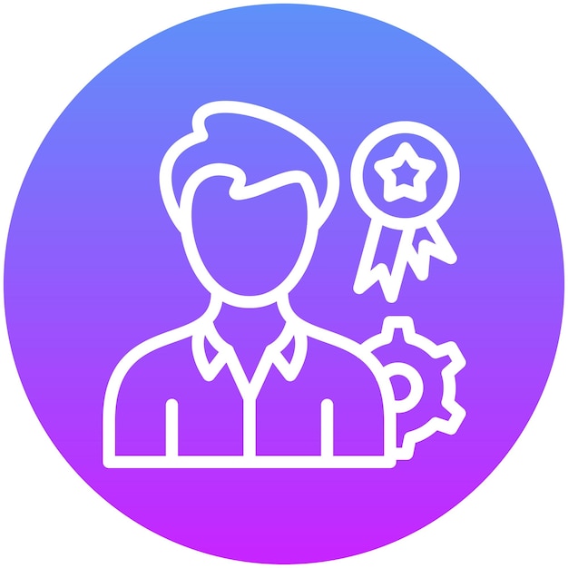 Ilustración del icono vectorial de capacitación gerencial del conjunto de iconos de capacitación empresarial