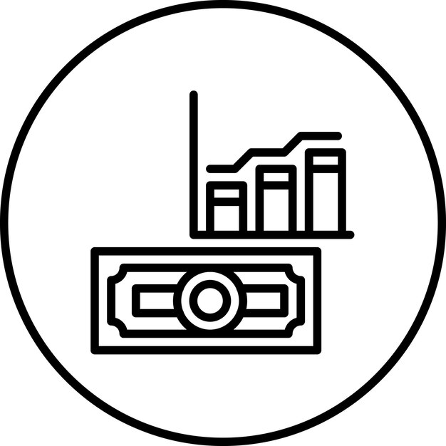 Ilustración del icono vectorial de capital del conjunto de iconos de contabilidad