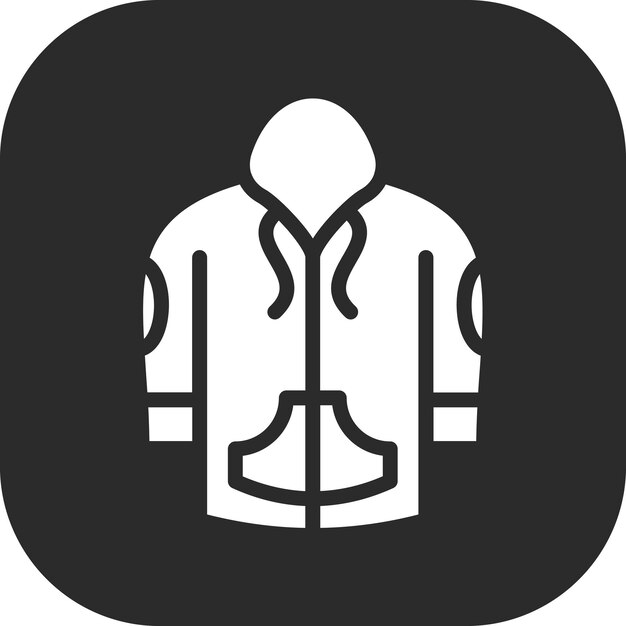 Ilustración del icono vectorial de la capucha del conjunto de iconos de otoño
