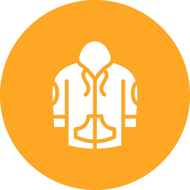 Ilustración del icono vectorial de la capucha del conjunto de iconos de otoño