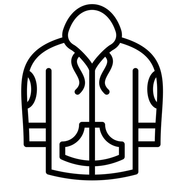 Ilustración del icono vectorial de la capucha del conjunto de iconos de otoño