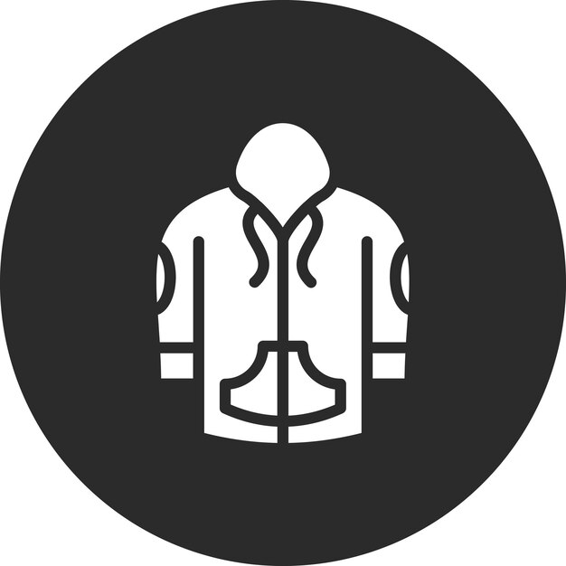 Ilustración del icono vectorial de la capucha del conjunto de iconos de otoño