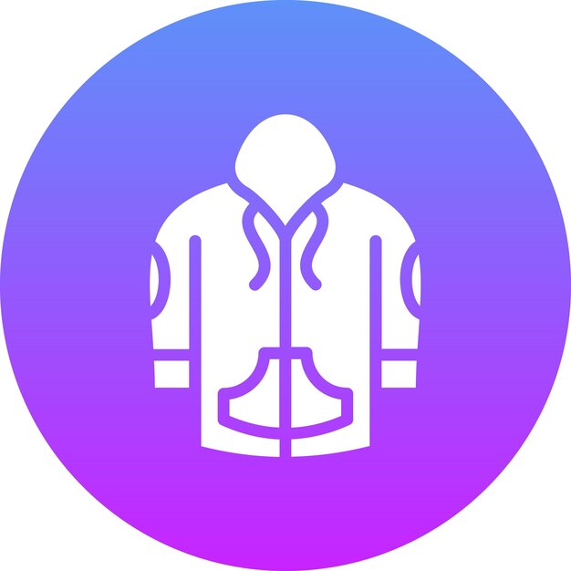 Ilustración del icono vectorial de la capucha del conjunto de iconos de otoño
