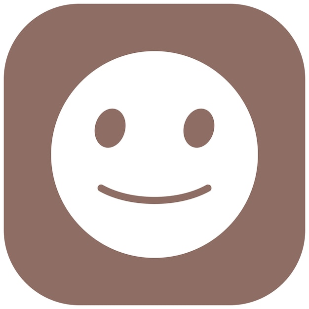 Ilustración del icono vectorial de la cara ligeramente sonriente del conjunto de iconos Emoji