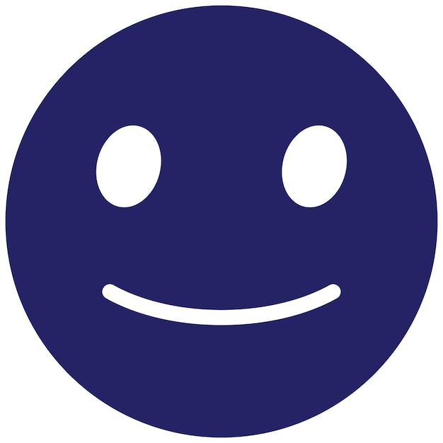 Ilustración del icono vectorial de la cara ligeramente sonriente del conjunto de iconos Emoji