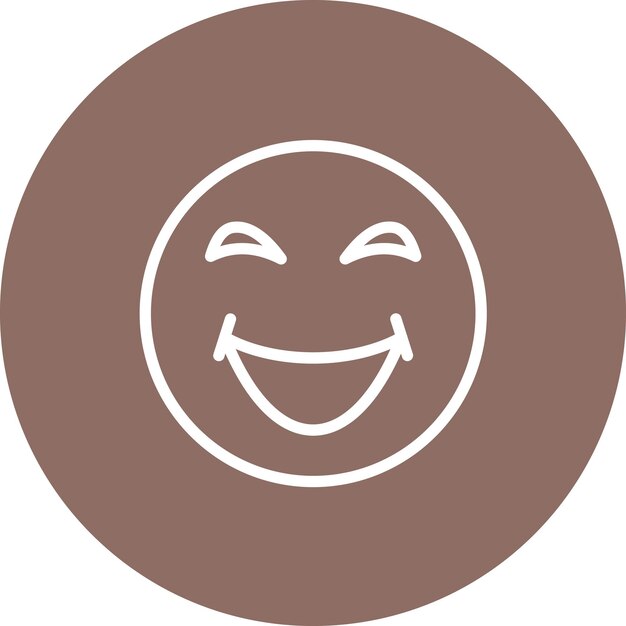 Ilustración del icono vectorial de la cara sonriente del conjunto de iconos Emoji