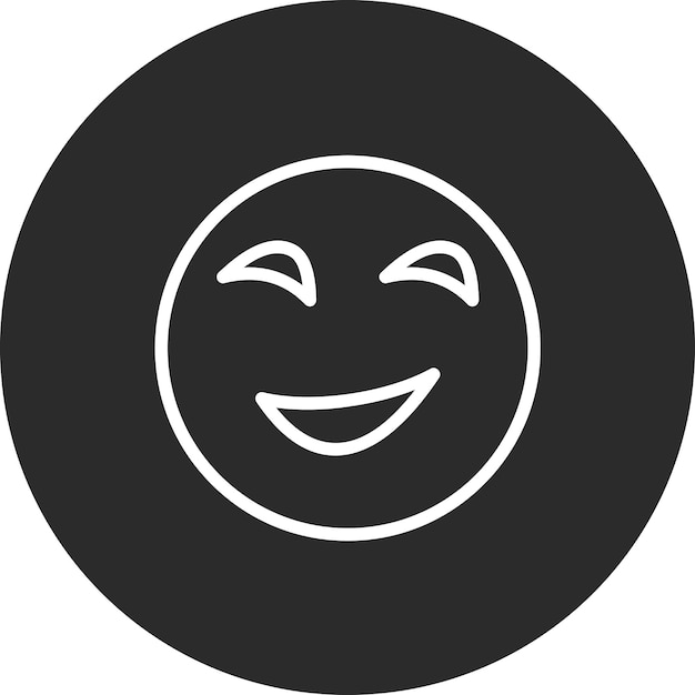 Vector ilustración del icono vectorial de la cara sonriente del conjunto de iconos emoji