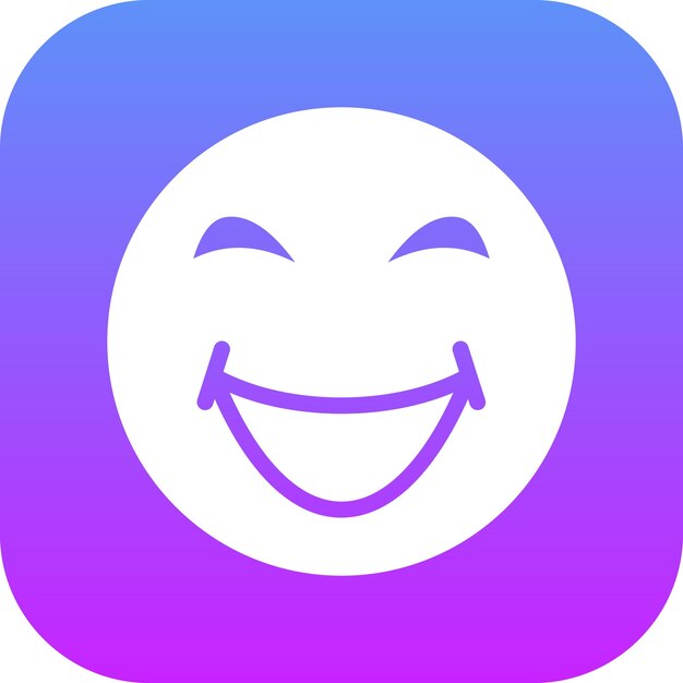Ilustración del icono vectorial de la cara sonriente del conjunto de iconos Emoji