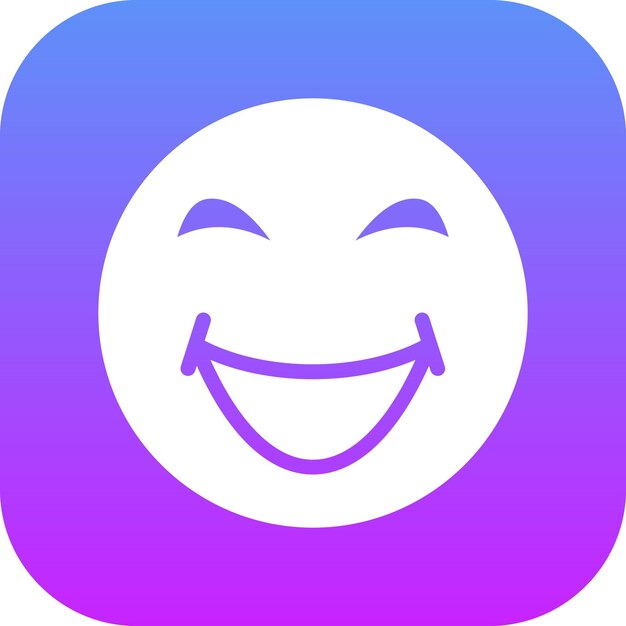 Vector ilustración del icono vectorial de la cara sonriente del conjunto de iconos emoji