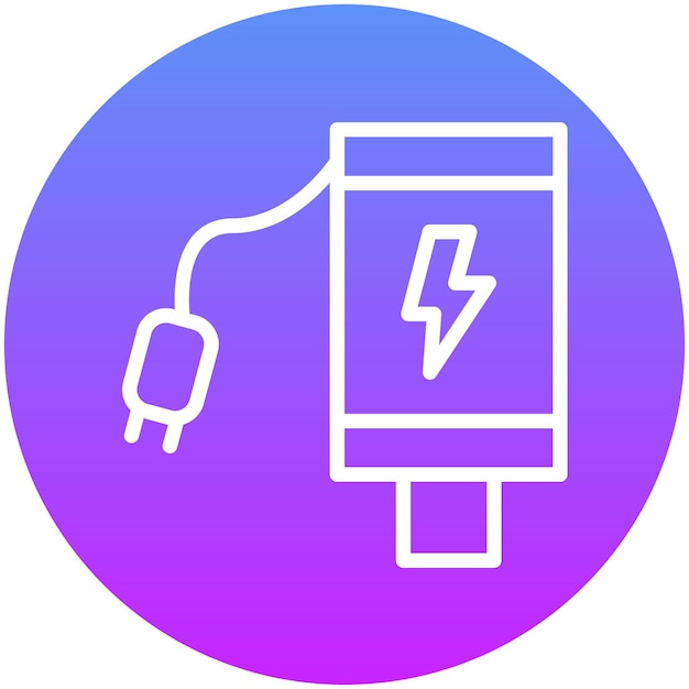 Ilustración del icono vectorial del cargador del conjunto de iconos de robótica