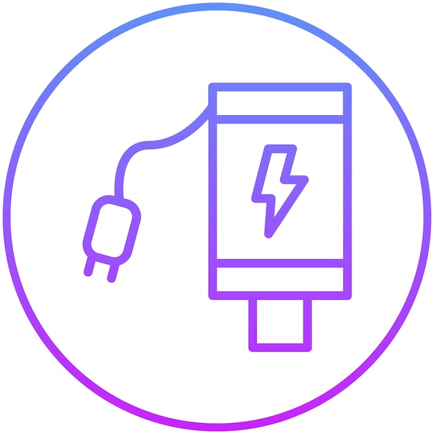 Ilustración del icono vectorial del cargador del conjunto de iconos de robótica