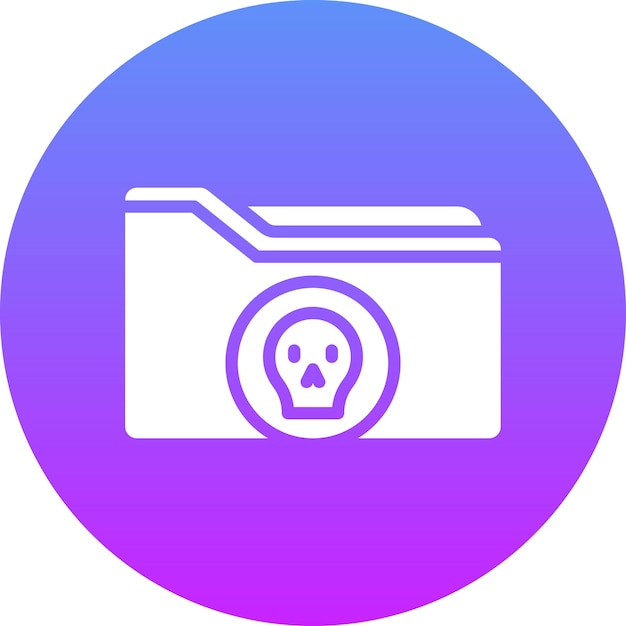 Ilustración del icono vectorial de la carpeta Hacked del conjunto de iconos de Seguridad Cibernética