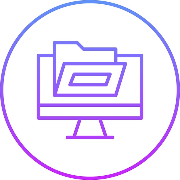 Ilustración del icono vectorial de las carpetas del conjunto de iconos de la biblioteca