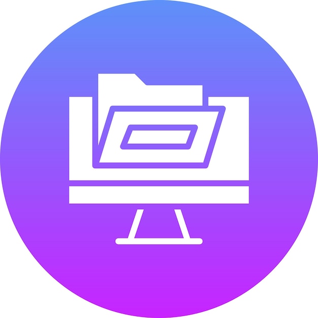 Ilustración del icono vectorial de las carpetas del conjunto de iconos de la biblioteca