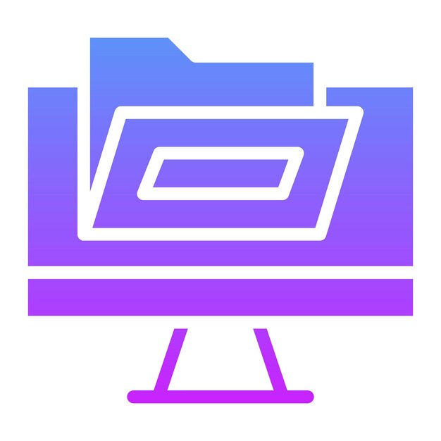 Ilustración del icono vectorial de las carpetas del conjunto de iconos de la biblioteca