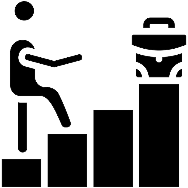 Ilustración del icono vectorial de carrera del conjunto de iconos de Gig Economy
